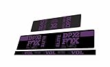 Rear Shock Replacement Decal Sticker Compatibale for Fox Float DPX2 Performance Elite Series Purple (Matte)