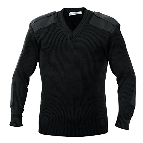 G.I. Acrylic V-Neck Sweaters - Black, 2X