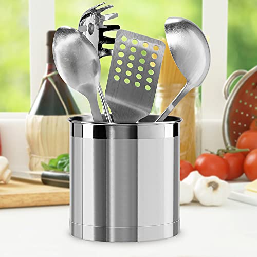 Oggi Jumbo Stainless Steel Utensil Holder, 7" #TOP3