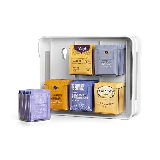 YouCopia New TeaStand 100+ Tea Bag Organizer, White, One Size