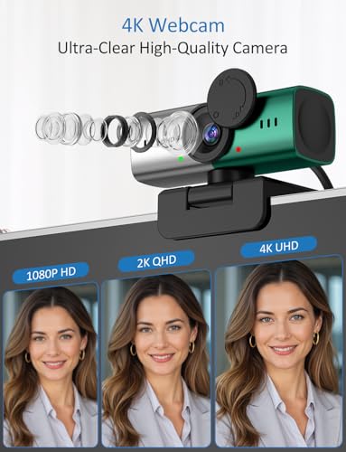 4K Webcam for PC with Mic PDAF Autofocus, USB Web Camera for Desktop Laptop - image 2