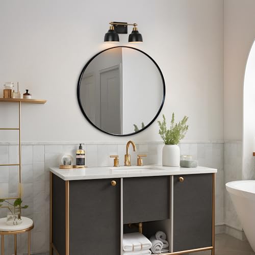 LOG BARN Bathroom Wall Light Fixtures, 2-Light Black and Gold Vanity Light Over Mirror for Bathroom, Bedroom, Hallway, or Kitchen by LOG BARN - Image 6
