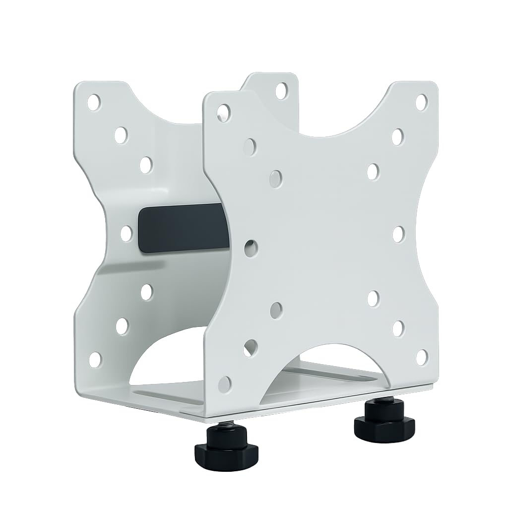 MYL Thin Client CPU Mount Bracket, Adjustable 0.65-2.55 Inch Depth, Supports up to 11 lbs, Black and White (White)-image-10