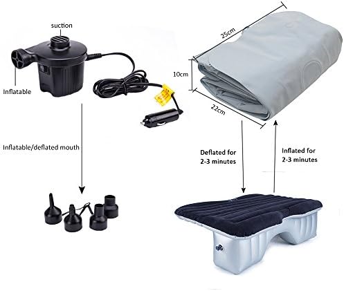 FMS 44UM Ultra-thick material Car Travel Inflatable Mattress SUV Air Mattress Double Bed for Back Seat Extended Couch for SUV, MPV, Cars and Trucks.Home,car,outdoor Camping Universal