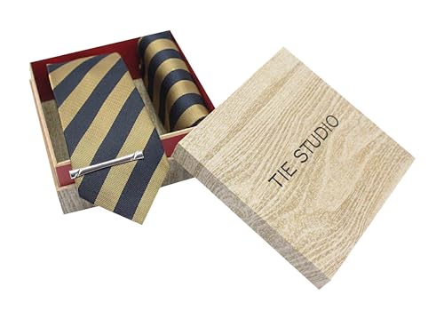 Image of TIE STUDIO Men's Necktie Pocket Square & Cufflinks