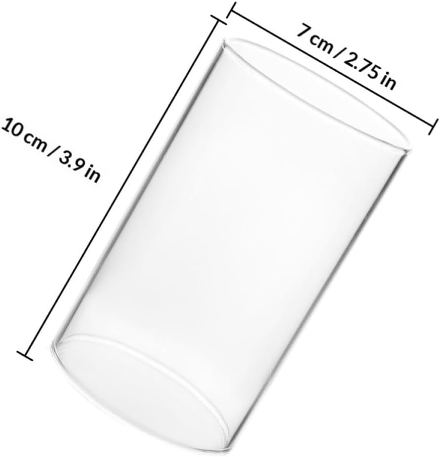 4pcs Cylinder Glass Candle Covers High Borosilicate Windproof Candle Shades Protective Glass Cover for DIY and Decorative Use