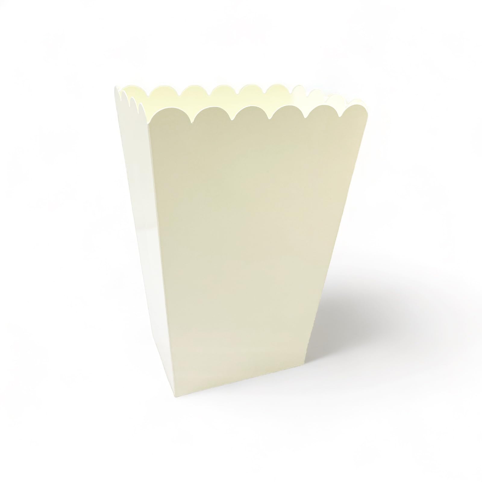 PARTY TIME - 6 Pieces White Popcorn Boxes, Disposable Party Boxes and Party Favor Accessories - Birthday Party Decorations