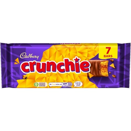 Cadbury Crunchie Milk Chocolate & Honeycomb Bars 182.7 g (Pack of 1)