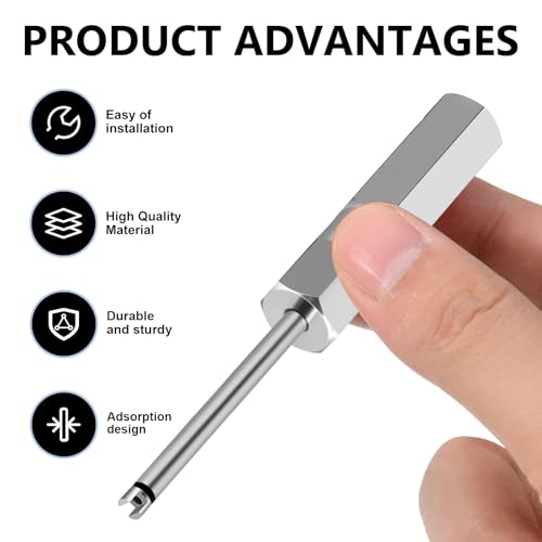 Image of Car Valve Stem Removal Tool, Valve Stem Pulling Tool, Tire Repair Valve Wrench, Universal For Car, Motorcycle And Bicycle Accessories (Silver)