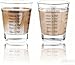 Shot Glasses Measuring cup Liquid Heavy Glass Wine Glass Espresso Shot Glass 26-Incremental Measurement 1 OZ 4 Features 45ML (2 pack-black 30ml)