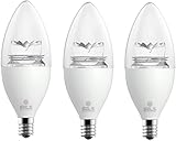SELS LED C37 Dimmable 25-Watt Equivalent LED Candelabra Light Bulb, E12 Base, Soft White (3 Pack)
