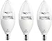 SELS Candelabra Led Bulb,Dimmable, 4 Watts, 250 Lumens, E12 Base, 25 Watt Incandescent Chandelier bulb Equivalent, UL, 2700K Softwhite - 3 Pack - Suitable for Damp Locations