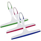 YIHODOHO 3-Pack Shower Squeegee, Hand Held Shower Squeegee for Glass Doors, Rubber Glass Shower Door Squeegee, Wiper Cleaning Tool with Hanging Hole for Shower, Glass Door, Car Windows, Kitchen