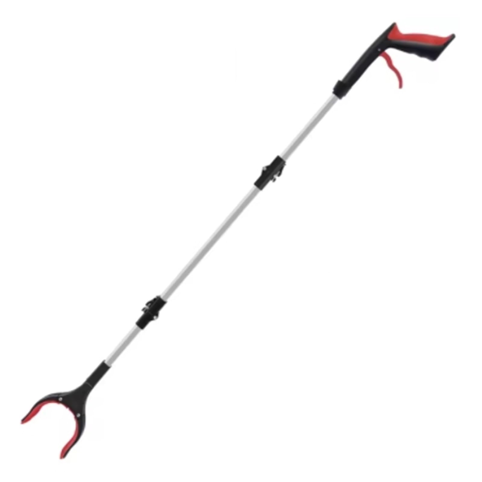 Müllgreifer, Müllgreifer mit 360-Grad-Drehclip, zusammenklappbar, tragbar, 109 cm, Mehrfarbig, for Senioren(Red)