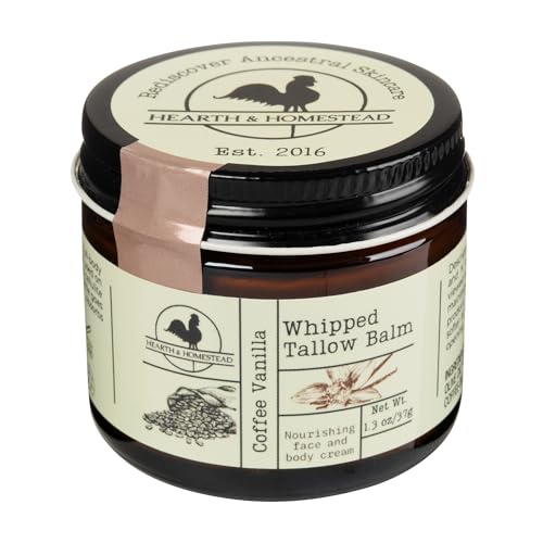 Handmade Whipped Tallow Balm (Coffee Vanilla) - Organic Body Butt...