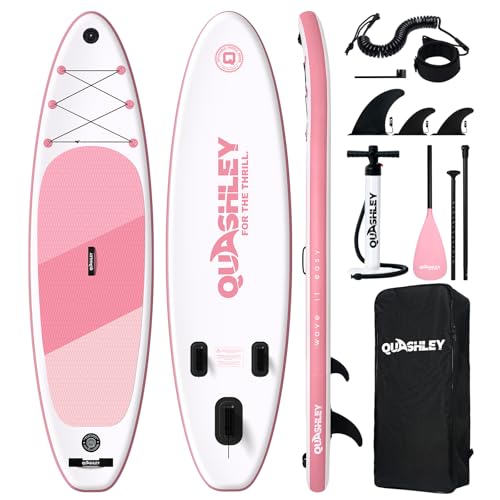Quashley Inflatable Stand Up Paddle Board, Extra Wide 34' Sup Board for All...