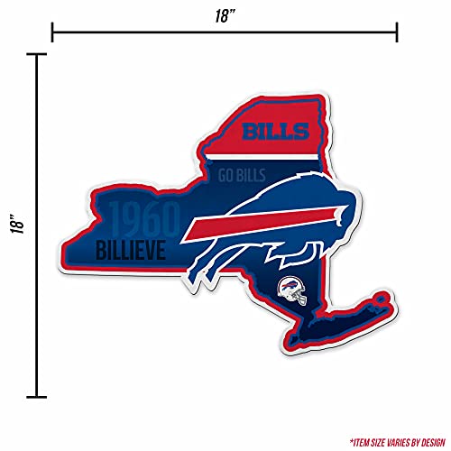 Image of Rico Industries NFL Football State Shape Shape Cut Pennant - Home and Living Room Decor - Soft Felt EZ to Hang