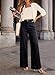 Dokotoo Womens Casual High Waisted Jeans for Women Straight Wide Leg Loose Stretch Denim Pants Black Size 6
