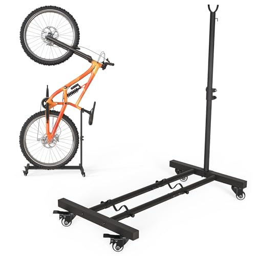 Vertical Bicycle Stand with Swivel Casters