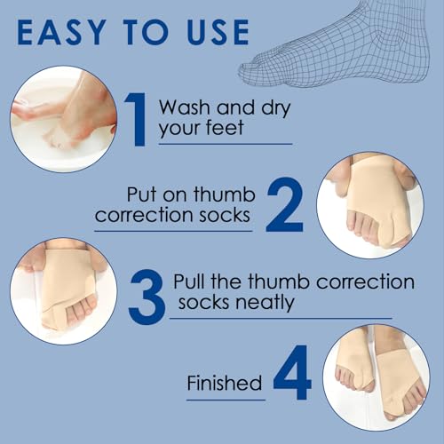 home harbor Hallux Valgus Schutz Bandage, Hallux Valgus Schiene Korrekturbandage,Zehenspreizer Hallux Valgus mit Silikonpads für Männer und Frauen