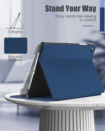 Image of MoKo Case for Samsung Galaxy Tab A9 Plus 11-Inch 2023, Multi-Angle Viewing Slim Hard Back Shell Protective Cover Case with Auto Wake /Sleep for Galaxy Tab A9+ Tablet SM-X210 /SM-X216 /SM-X218, Navy Blue