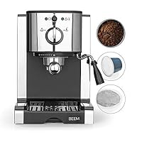 BEEM ESPRESSO PERFECT SIEBTRÄGERMASCHINE | 20 bar Druck, Crema-Perfektion & vielseitige Zubereitung mit Kapseln, Pads oder Pulver | Für Ihr Barista-Erlebnis in der eigenen Küche Zuhause – Ansicht 1