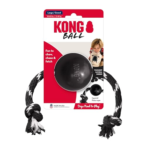Kong 38735642 Extreme Ball With Rope - Dog Fetch Toy thumb #1