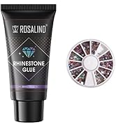ROSALIND Rhinestone Glue for Nails, 30ml Gel Nail Glue for Rhinestones Super Strong Adhesive Glue...