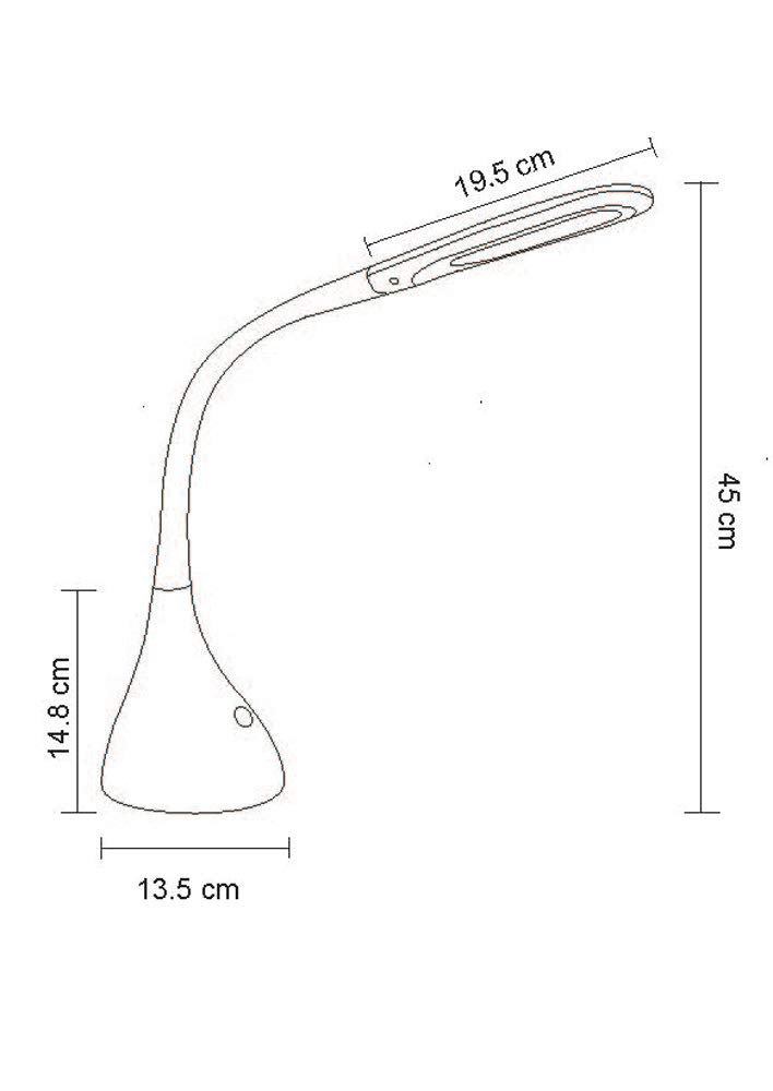 Alco-Albert - Lampada da Lavoro a LED Nera 13,5 x 13,5 x 45 cm
