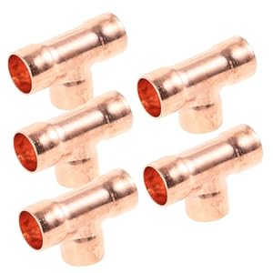 DIYEAH 5 Stück Kälteadapter Kupfer T-Stücke