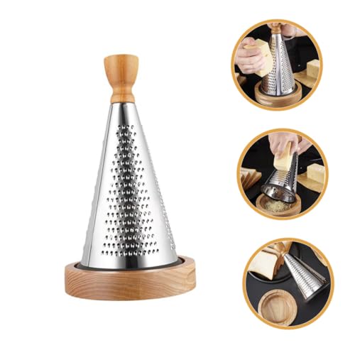 Rallador de Queso OUNONA Acero Inoxidable con Mango de Madera miniatura 5