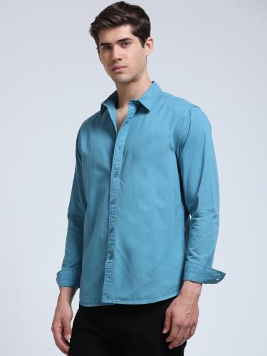 Image of StitchX Men's Full Sleeve Core Essentials Twill Over-Dyed Shirt XS-2XL