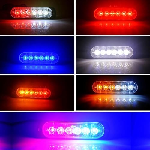 Wjwftcmk Feux Arrière Feux Voiture 12V 24V 4 X Stroboscopiques LED Pour Motos Signalisation Clignotants Barre Lumineuse Camion Voiture Feu Circulation Orange – vue 6