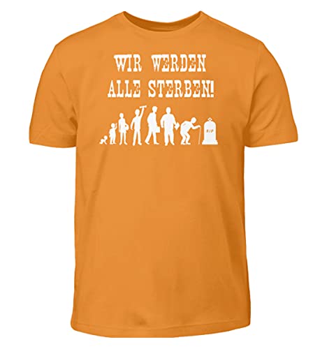 T-Shirt Enfant Orange Idéal pour l'École et les Jeux en Plein Air