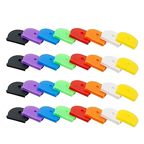Juego de 32 fundas para llaves de silicona para llaves y llaves, identificadores para identificar fácilmente las llaves de la puerta, multicolor Cover