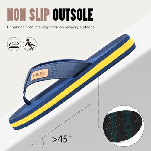 Image of FITORY Men's Flip-Flops, Thongs Sandals Comfort Slippers for Beach