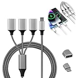 Compatibilidad Universal: Este duplicador USB C splitter con 3 puertos permite conectar múltiples dispositivos como teclado, ratón, impresora o PS5 a tu portátil o MacBook. Ideal para quienes necesitan un usb c plug to 3 usb a socket cable converter versátil para trabajo y entretenimiento