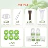 Owltron 165 Pcs Hydroponic Seed Pods Kits, Grow Anything Kit Pod for Indoor Herb Garden with 50 Sponges, 4 A&B Nutrient Plant Food, 30 Baskets, 50 Stickers, 30 Germination Domes, 1 Tweezer