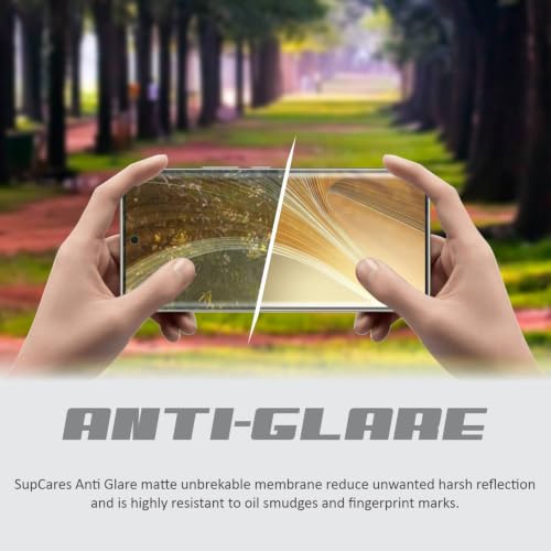 Image of SupCares TPU Anti Glare Matte Unbreakable Membrane Screen Protector for Vivo T4 Ultra (6.67 Inch) With Easy Self Installation Kit | Fingerprint Working | Edge to Edge Coverage