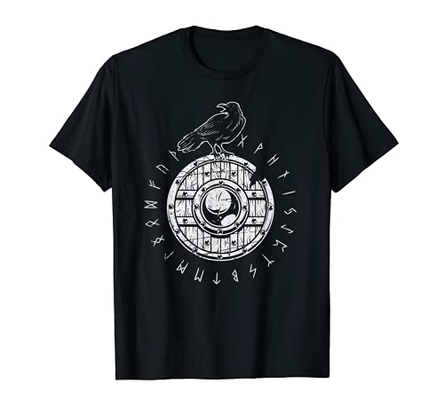 Cuervo Mitología Nórdica Escandinava Valhalla Skol Vikingo Camiseta