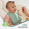 Cuddle Campus Set of 3 Silicone Bibs for Babies & Toddlers,Soft Adjustable Bibs with Pocket Food Catcher for Baby Girl,Boy(Set 1) #1