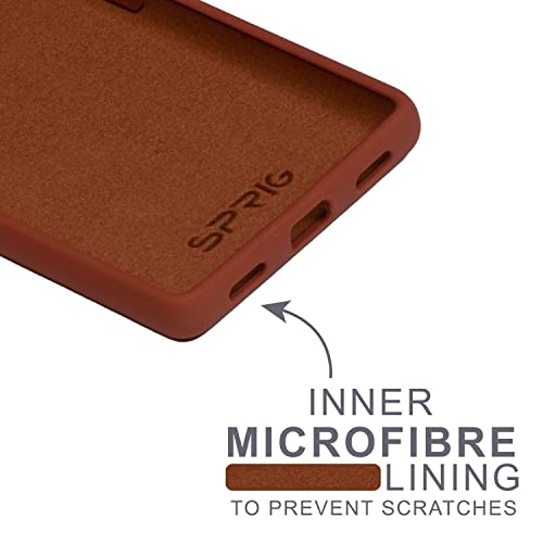 Image of SPRIG Compatible with Google Pixel 6A Premium SilkTone (Liquid Silicone) Premium Back Cover Drop Tested Shock Proof Mobile Case for Men, Women, Boys and Girls with Camera Protection (Dark Brown)
