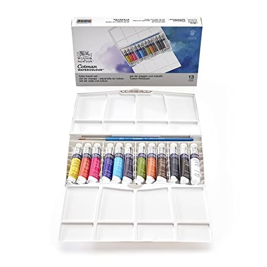 Winsor & Newton acuarela Cotman - Caja de acuarela en tubo Pintor Plus - set de 12 tubos de 8ml, colores surtidos
