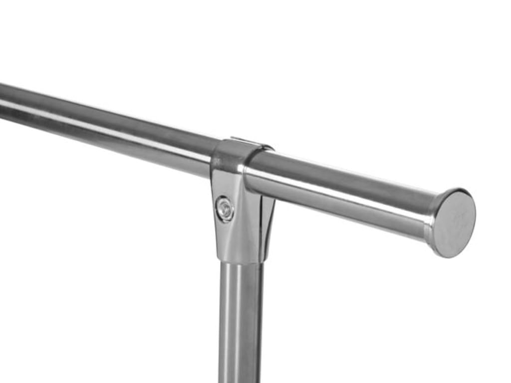 Perel perchero metálico de pie con 1 barra para colgar, armario abierto para dormitorio recibidor vestidor, metal gris, perchero resistente, 125 x 50 x 130 cm