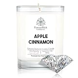 Apple Cinnamon Surprise Candle with Diamond Inside | Foreverwick Candles | Scented Soy Candles Gifts