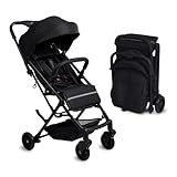 DrBash Compact Fold Baby Stroller, Lightweight Travel Toddler Stroller with One-Hand Fold, UPF50+ Extendable Canopy, Reclining Seat, Cup Holder, Easy Carry Design