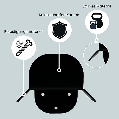 Wallbox Kabelhalter (Schwarz) - Wandhalterung für Ladekabel - Kabelhalterung Kabel und Stecker - Halterung Ladekabel Elektroauto - Verlängerungskabel Halter - Ladekabelhalter und Steckerhalter