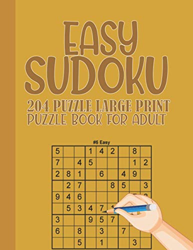 Easy Sudoku puzzle book for adults: Large Print Easy Sudoku 9x9 with solution for Beginner Adult Senior teen | 204 Puzzles Two Puzzle Per Page |