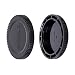 JJC Bouchon de Protection Frontal + Protège-Objectif Arrière pour Micro Four Thirds i.e Olympus, Panasonic M4/3 Mirrorless Caméra & Objectif (1 Set)