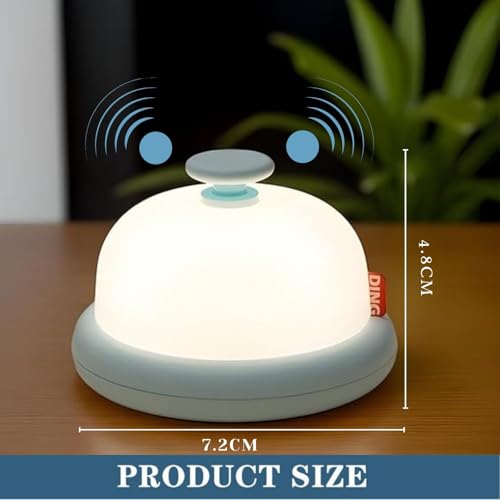 Image of One94Store Push Botton Control Bell-Shape LED Night Lamp | Soft Warm Light Bedside Table Lamp | Minimalist Night Light for Bedroom, Kids Room & Gifting